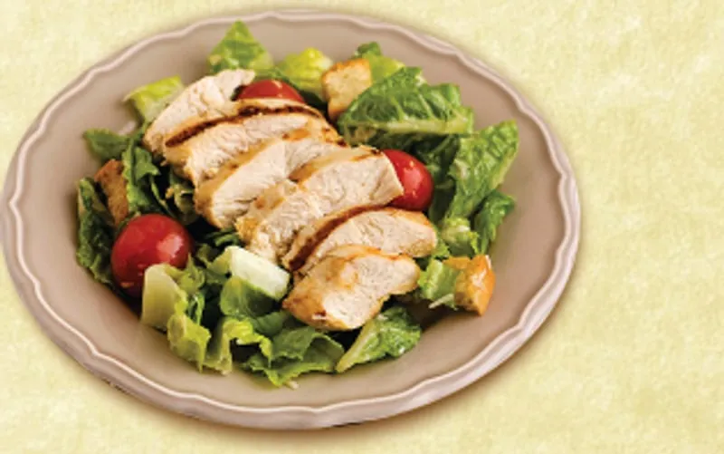 Grilled chicken salad on the house salad mix
